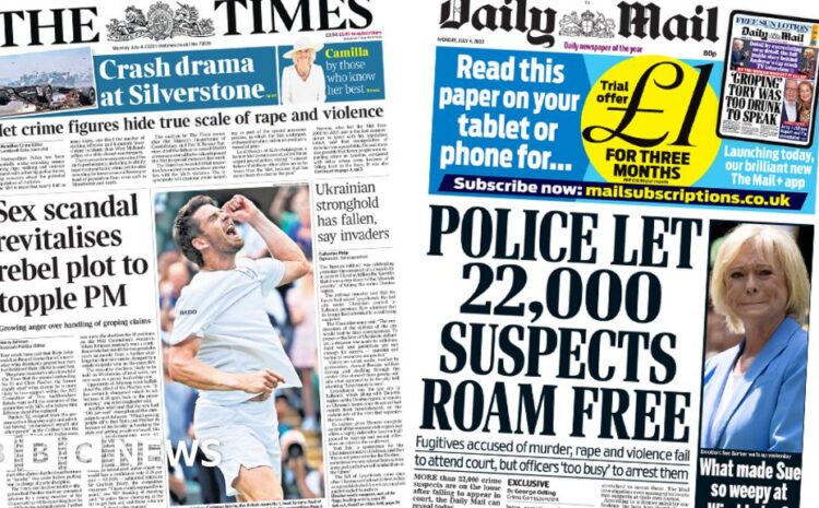  The Papers: Rebel plot to oust PM and 22,000 accused stay free