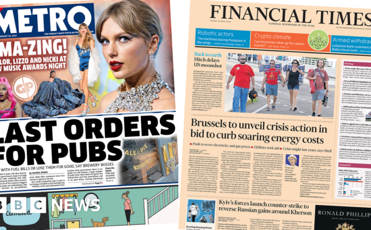  The Papers: Energy crisis latest and 'last orders for pubs'