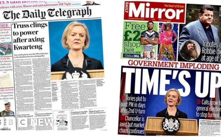  The Papers: 'Time up' as 'Truss clings on by sacking Kwarteng'