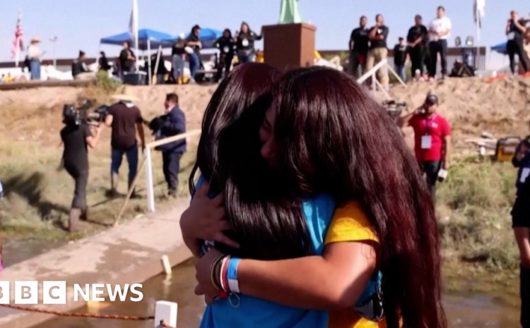  Families reunite on the Mexico-US border