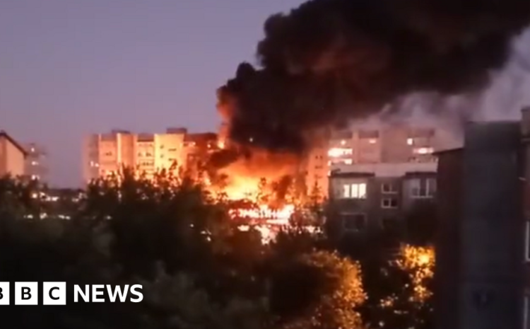  How did jet crash into a block of flats in Russia?