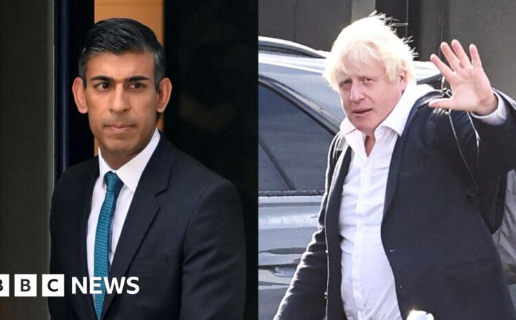  Rishi Sunak and Boris Johnson hold talks as ex-chancellor leads PM race