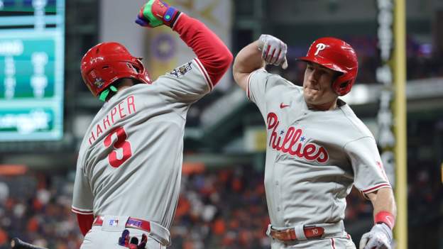  World Series 2022: Philadelphia Phillies beat Houston Astros 6-5 as game one goes to extra innings