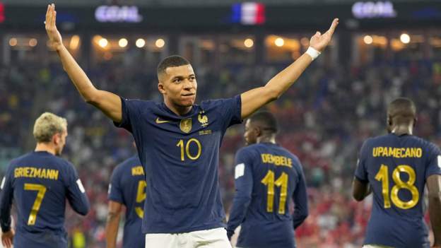  World Cup 2022: France 2 Denmark 1: Kylian Mbappe scores twice as holders reach knockout stage