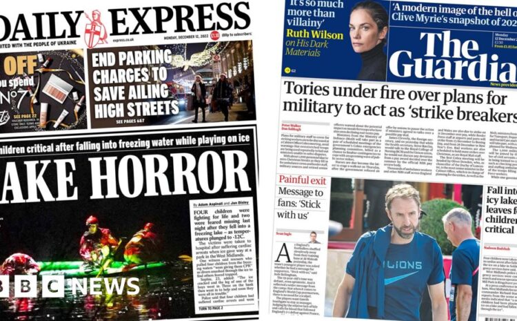  Newspaper headlines: 'Lake horror' and troops to act as 'strike breakers'