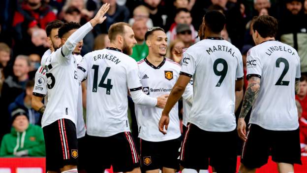  Nottingham Forest 0-2 Manchester United: Antony scores to send Red Devils up to third