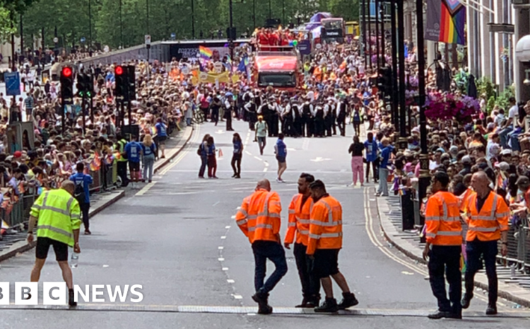  London Pride: Seven arrests as Just Stop Oil protest temporarily halts parade