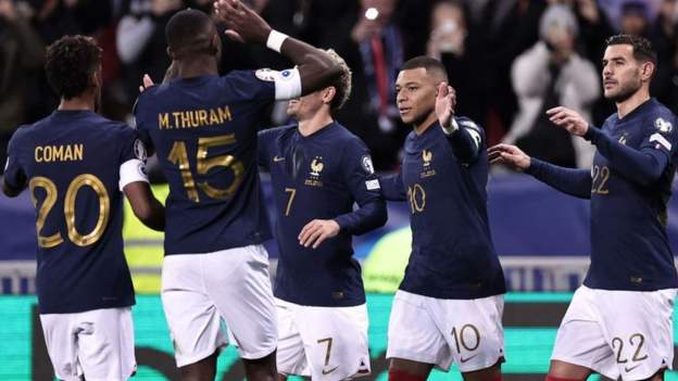  France 14-0 Gibraltar: Kylian Mbappe scores hat-trick in record win