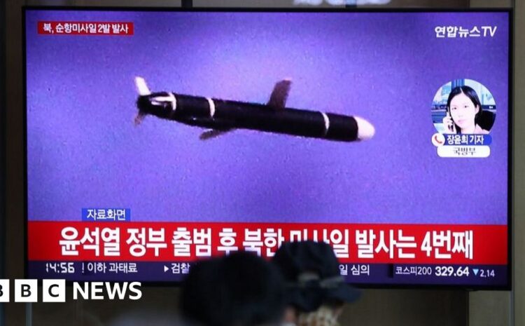  North Korea fires cruise missiles off east coast, Seoul reports